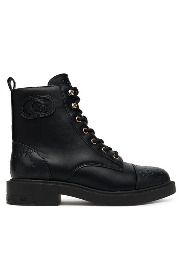 Guess Botki FLTFNE FAL10 Czarny. Kolor: czarny. Materiał: skóra