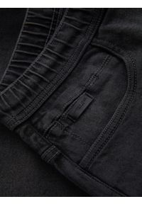Ombre Clothing - Szorty męskie z gumką w pasie i efektem sprania – szare V3 - Rozmiar: XXL. Okazja: na co dzień. Kolor: szary. Materiał: skóra, denim, materiał, bawełna, elastan. Sezon: lato. Styl: casual, elegancki #6