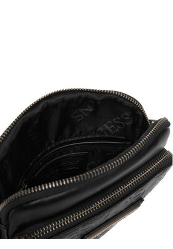 Guess Jeans Saszetka CWBEO-GUESS-B-003-09 Czarny. Kolor: czarny. Materiał: skóra