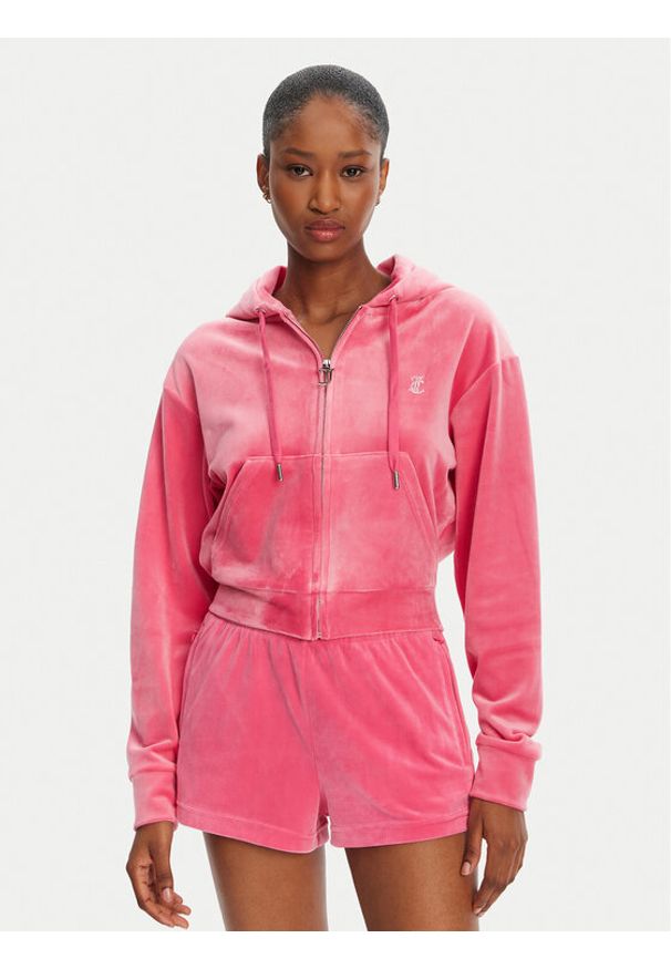 Juicy Couture Bluza Iccle JCWAS125308 Różowy Loose Fit. Kolor: różowy. Materiał: syntetyk