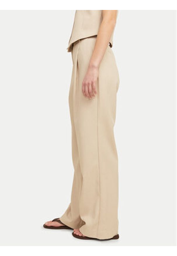 JJXX Spodnie materiałowe Ellis 12268837 Beżowy Wide Leg. Kolor: beżowy. Materiał: syntetyk