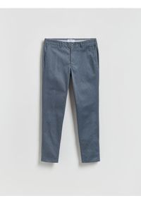 Reserved - Spodnie chino slim fit - granatowy. Kolor: niebieski. Materiał: tkanina, bawełna #1