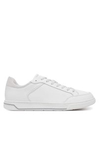 Calvin Klein Sneakersy Low Top Lace Up Lth Mono HM0HM01756 Biały. Kolor: biały. Materiał: skóra