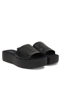 Calvin Klein Klapki Flatf Sndl Lth Mg HW0HW03026 Czarny. Kolor: czarny. Materiał: skóra #3