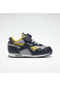 Buty do chodzenia niemowlęce Reebok Royal. Okazja: na co dzień. Zapięcie: rzepy. Kolor: szary, żółty, wielokolorowy. Model: Reebok Royal. Sport: turystyka piesza