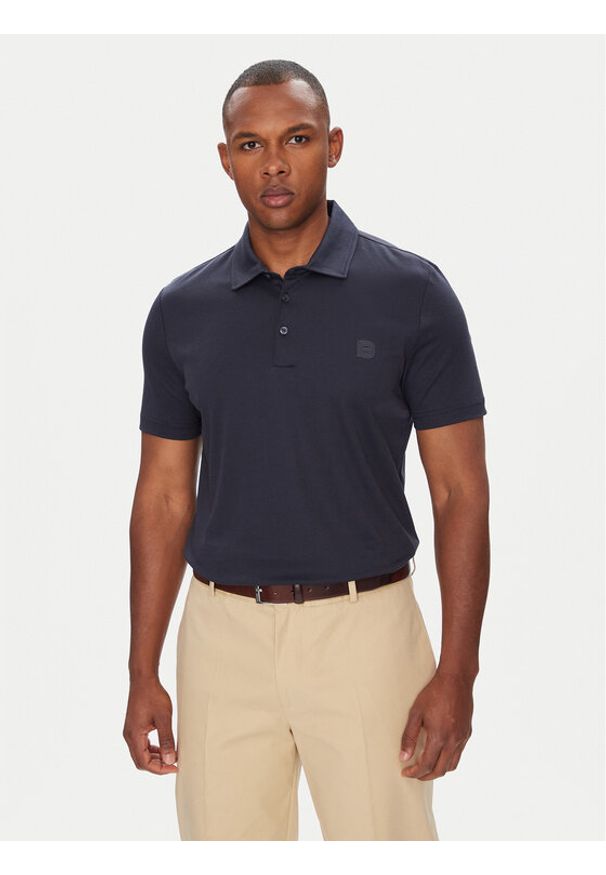 Baldessarini Polo B4 10044.5190 Granatowy Regular Fit. Typ kołnierza: polo. Kolor: niebieski. Materiał: bawełna