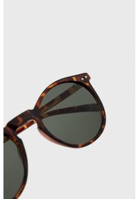 Jack & Jones okulary przeciwsłoneczne męskie kolor brązowy. Kształt: owalne. Kolor: brązowy