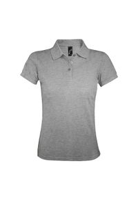 SOL'S - Damska Koszulka Polo Prime. Typ kołnierza: polo. Kolor: szary