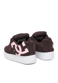 DC Sneakersy CEO-COURT GRAFFIK PLATFORM DC02422210 Brązowy. Kolor: brązowy. Materiał: zamsz, skóra. Obcas: na platformie #5