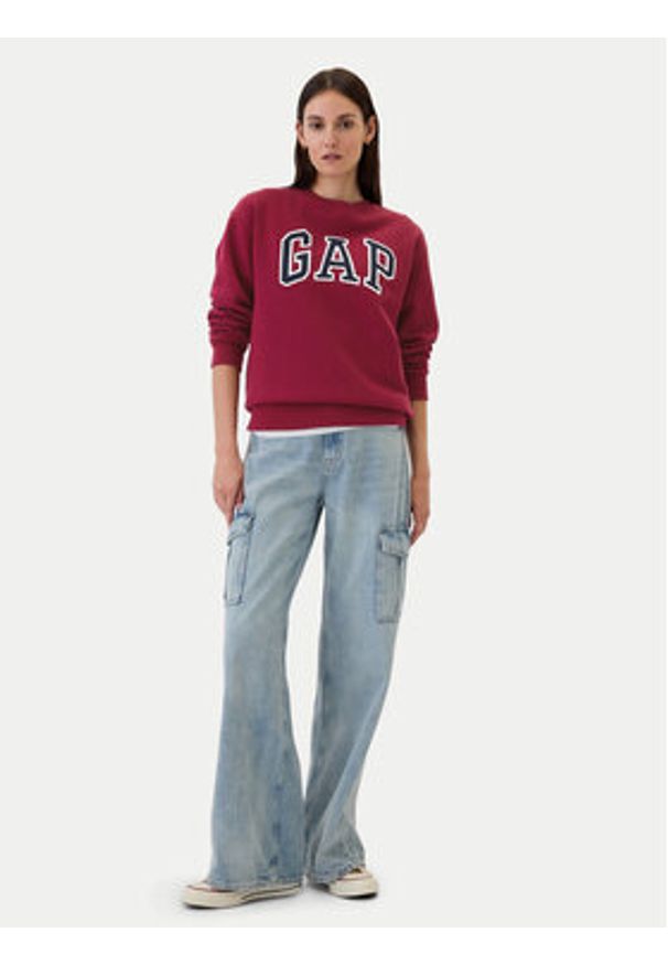 GAP - Gap Bluza 554936-37 Czerwony Regular Fit. Kolor: czerwony. Materiał: bawełna