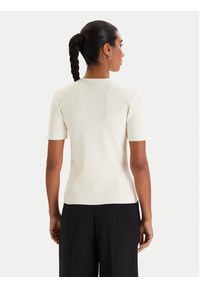 Karl Lagerfeld - KARL LAGERFELD Bluzka B1W18014 Écru Slim Fit. Typ kołnierza: dekolt w karo. Materiał: wiskoza #4