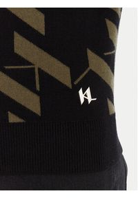Karl Lagerfeld - KARL LAGERFELD Sweter 655022 554305 Zielony Regular Fit. Typ kołnierza: dekolt w karo. Kolor: zielony. Materiał: bawełna