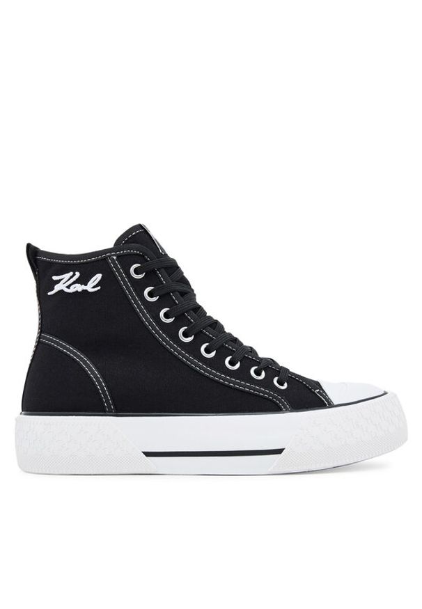 Karl Lagerfeld - KARL LAGERFELD Trampki KL60655 Czarny. Kolor: czarny. Materiał: materiał