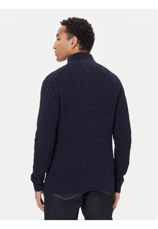 TOMMY HILFIGER - Tommy Hilfiger Kardigan MW0MW40440 Granatowy Regular Fit. Kolor: niebieski. Materiał: bawełna