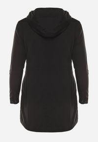 Born2be - Czarna Kurtka Parka z Odpinanym Kapturem Delavin. Okazja: na co dzień. Kolekcja: plus size. Kolor: czarny. Materiał: jeans. Styl: klasyczny, casual #5