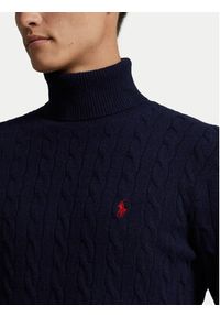 Polo Ralph Lauren Golf 710876836005 Granatowy Regular Fit. Typ kołnierza: golf, polo. Kolor: niebieski. Materiał: wełna #4