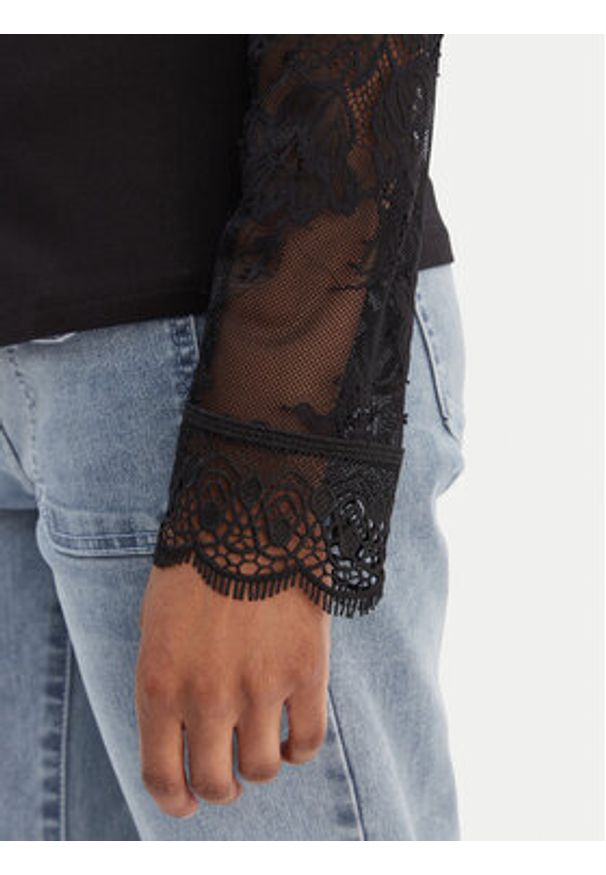 Morgan Bluzka 261-TANKA Czarny Slim Fit. Kolor: czarny. Materiał: syntetyk