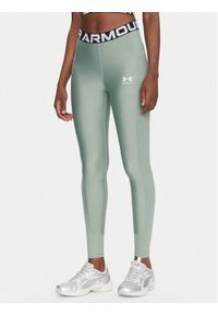 Under Armour Legginsy HeatGear 1388693 Zielony Slim Fit. Kolor: zielony. Materiał: syntetyk