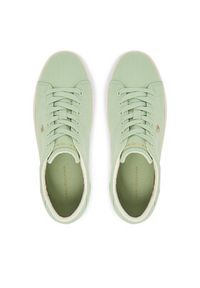 TOMMY HILFIGER - Tommy Hilfiger Tenisówki Th Low Profile Vulc Canvas FW0FW09102 Zielony. Kolor: zielony. Materiał: materiał #4