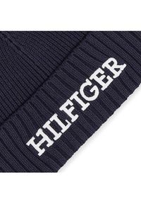 TOMMY HILFIGER - Tommy Hilfiger Czapka Monotype Beanie AM0AM11737 Granatowy. Kolor: niebieski. Materiał: bawełna #4