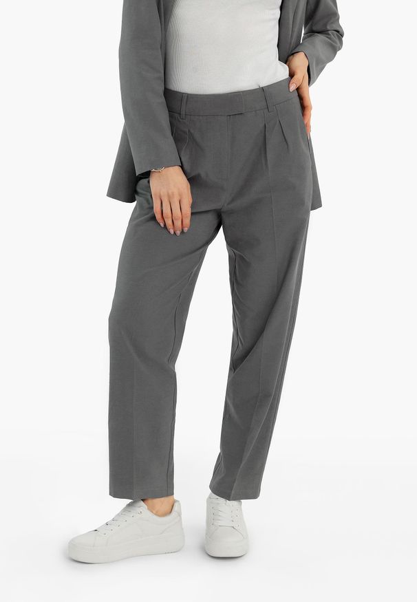 Volcano - Spodnie materiałowe R-TERA. Okazja: na co dzień. Materiał: materiał. Styl: casual