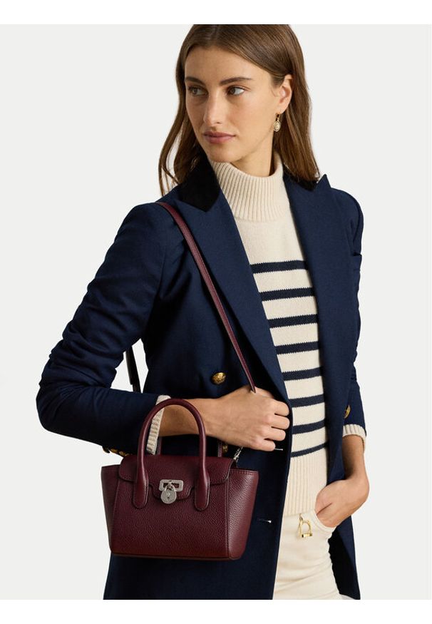 Lauren Ralph Lauren - LAUREN RALPH LAUREN Torebka Small Tanner 431969349009 Bordowy. Kolor: czerwony. Materiał: skórzane