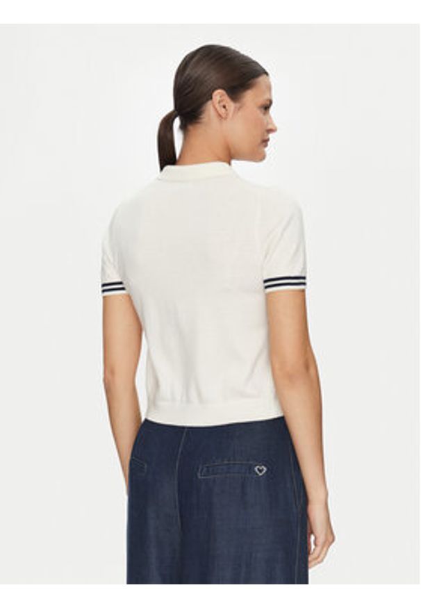 Guess Jeans Sweter W5GR03 Z3HO2 Écru Regular Fit. Materiał: syntetyk