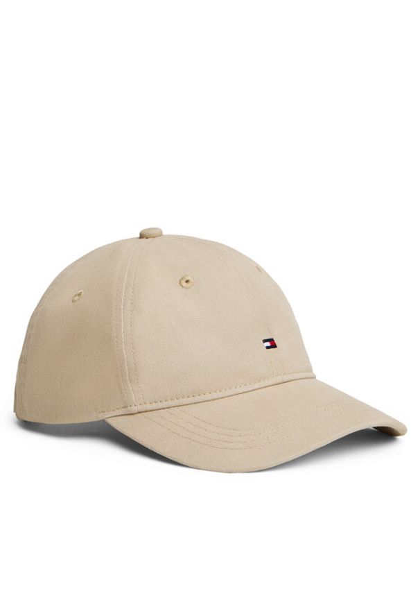 TOMMY HILFIGER - Tommy Hilfiger Czapka z daszkiem Th Flag Soft 6 Panel AW0AW17781 Brązowy. Kolor: brązowy. Materiał: materiał, bawełna