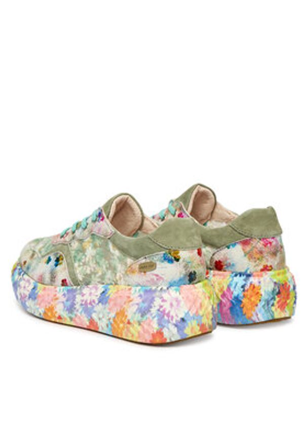 Laura Vita Sneakersy Sodao 64 Zielony. Kolor: zielony. Materiał: skóra