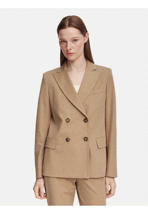 Weekend Max Mara Marynarka Colibri 2625916021 Brązowy Regular Fit. Kolor: brązowy. Materiał: bawełna