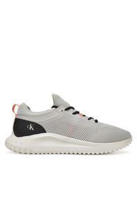 Calvin Klein Jeans Sneakersy Eva Runner Tech Knit YM0YM01293 Szary. Kolor: szary. Materiał: materiał