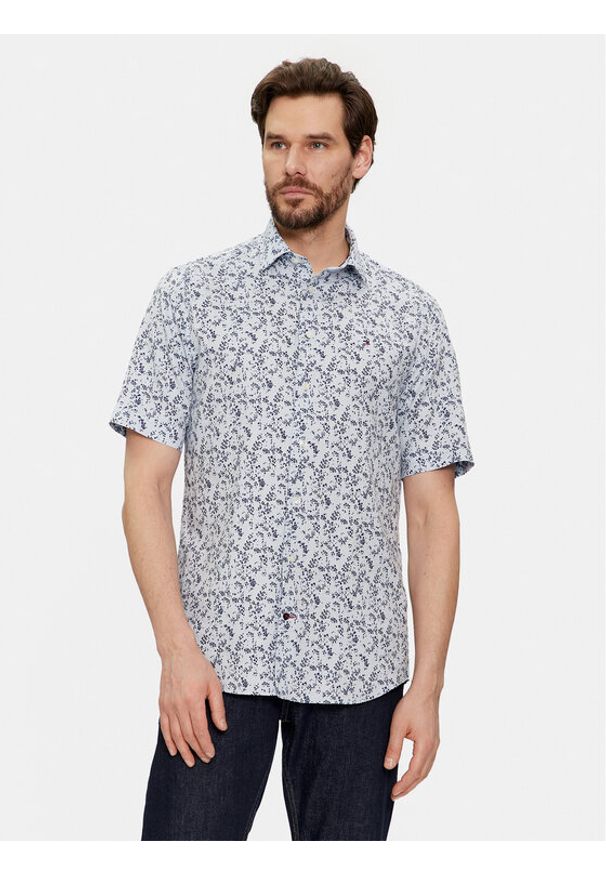 TOMMY HILFIGER - Tommy Hilfiger Koszula MW0MW35324 Niebieski Regular Fit. Kolor: niebieski. Materiał: bawełna