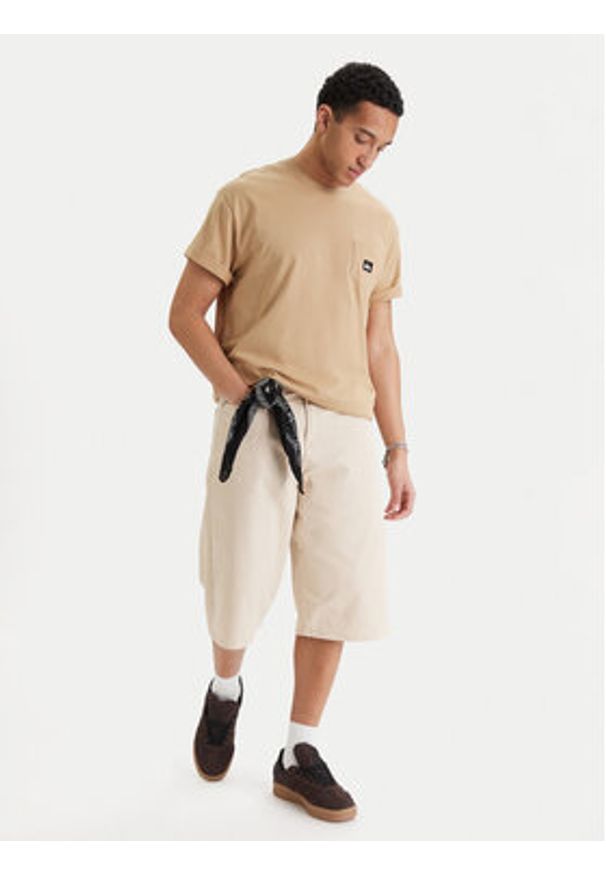 Quiksilver T-Shirt Salt Water EQYZT08205 Beżowy Comfort Fit. Kolor: beżowy. Materiał: bawełna