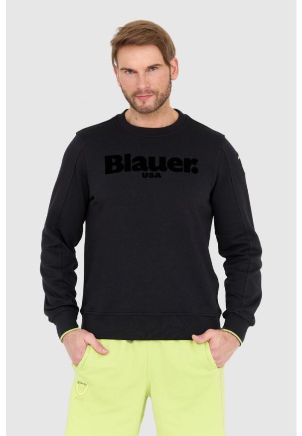 Blauer USA - BLAUER Czarna męska bluza, Rozmiar XXL. Kolor: czarny