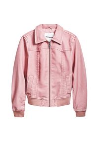 Desigual Kurtka z imitacji skóry 25SWEW47 Różowy Loose Fit. Kolor: różowy. Materiał: skóra