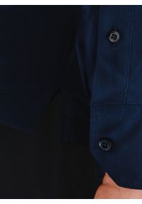 Pako Lorente - PAKO LORENTE – Granatowa koszula z dzianiny. Okazja: na co dzień. Kolor: niebieski, szary. Materiał: dzianina. Długość rękawa: długi rękaw. Długość: długie. Styl: casual #2