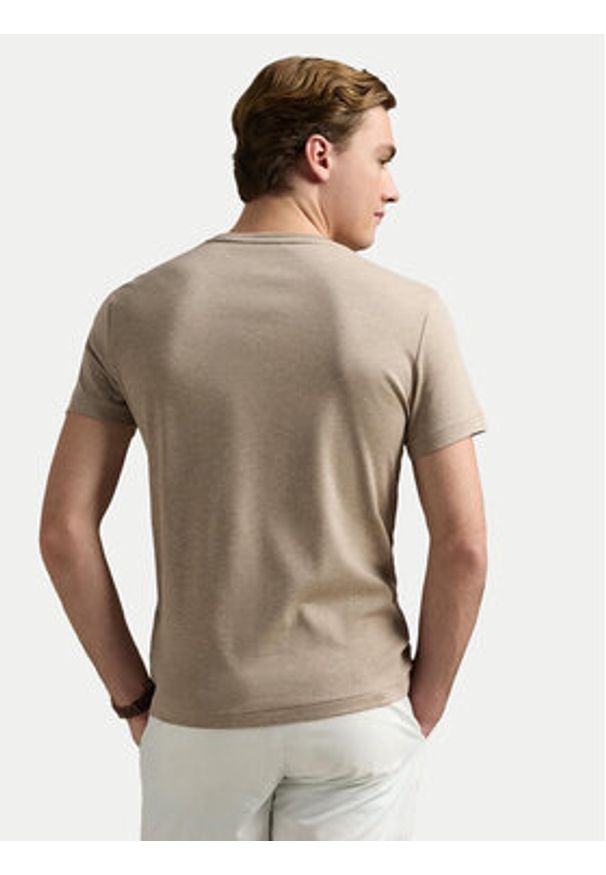 Polo Ralph Lauren T-Shirt 710740727089 Beżowy Custom Slim Fit. Typ kołnierza: polo. Kolor: beżowy. Materiał: bawełna
