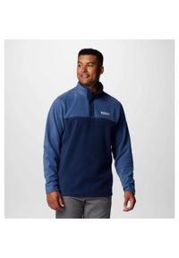 columbia - Bluza polarowa męska Columbia Steens Mountain Half Snap II. Kolor: niebieski. Materiał: poliester. Sezon: zima, jesień. Sport: turystyka piesza, narciarstwo #1