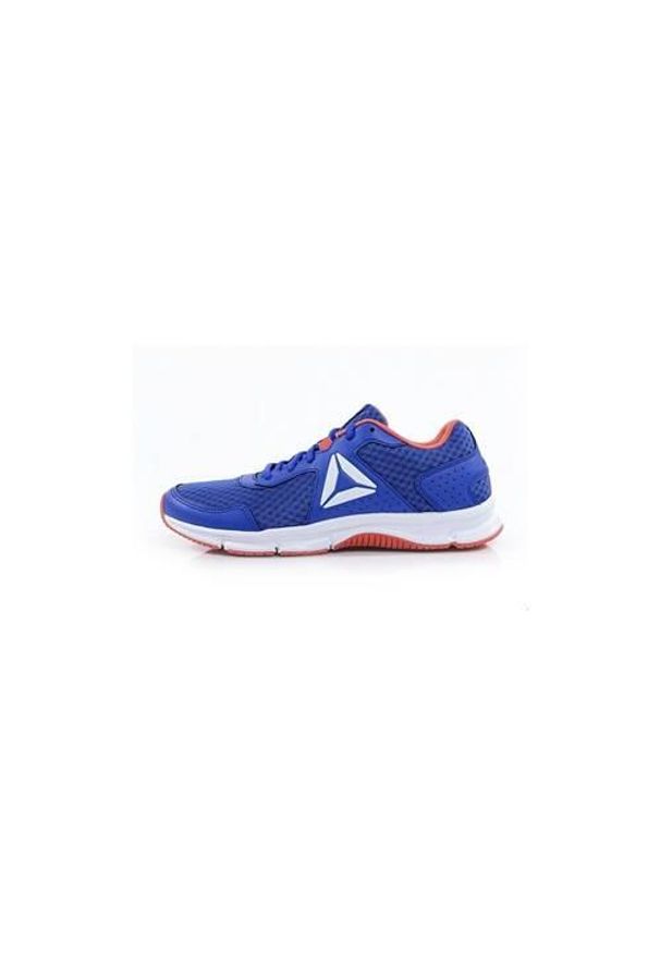 Buty do chodzenia damskie Reebok Express Runner. Zapięcie: sznurówki. Kolor: niebieski, wielokolorowy. Materiał: materiał, tkanina, syntetyk, guma. Szerokość cholewki: normalna. Sport: turystyka piesza