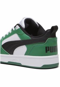 Puma - Młodzieżowe sneakersy Rebound V6 Lo PUMA White Black Archive Green. Kolor: biały, zielony, czarny, wielokolorowy. Materiał: guma, syntetyk, materiał