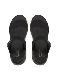 skechers - Skechers Sandały Go Walk Arch Fit Sandal-Polished 140264/BBK Czarny. Kolor: czarny. Materiał: materiał #6