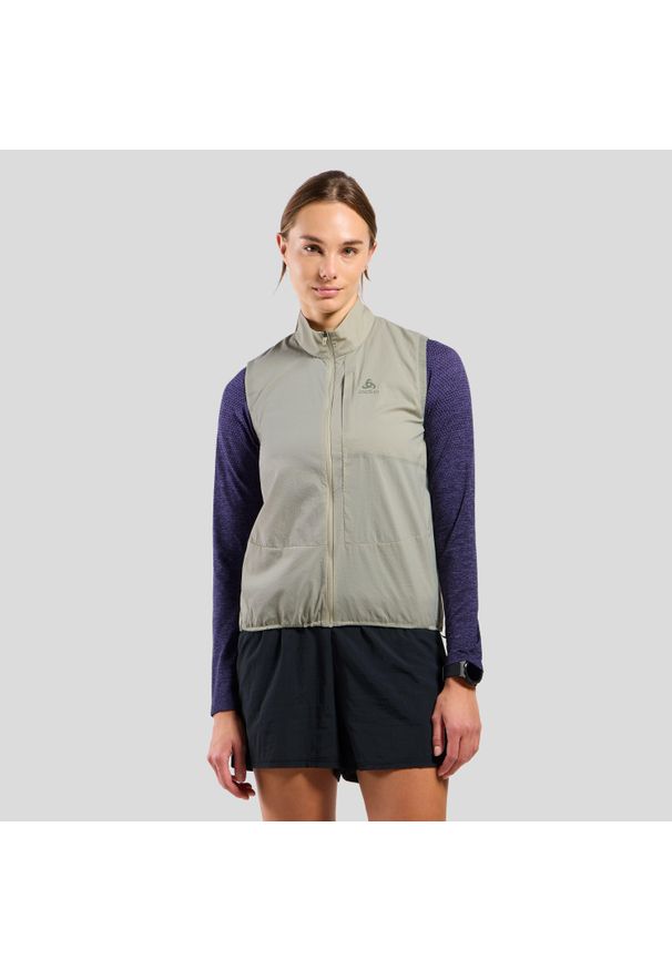 Kamizelka damska Odlo ZEROWEIGHT Vest. Kolor: biały. Długość rękawa: bez rękawów. Sport: bieganie