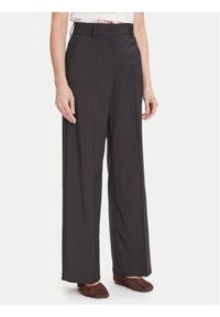 Weekend Max Mara Spodnie materiałowe Visivo 2525136031 Czarny Regular Fit. Kolor: czarny. Materiał: wełna