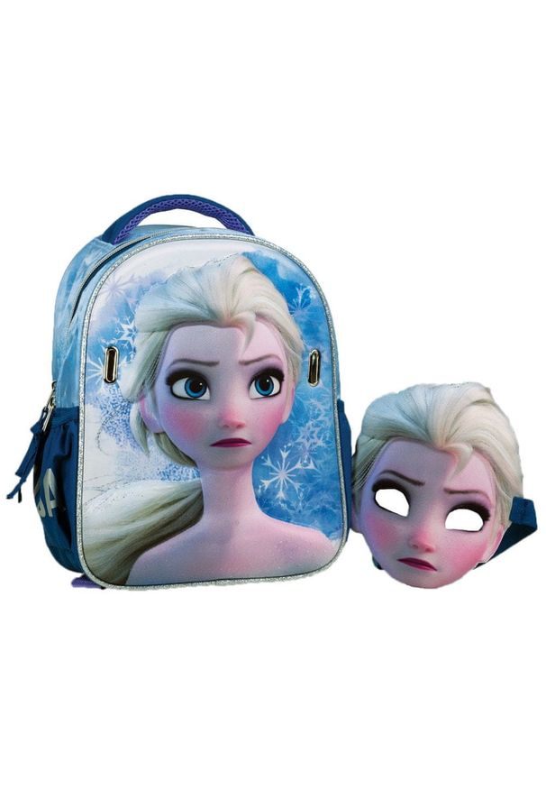 GIM plecak junior Frozen Elsa z maską. Kolor: fioletowy. Materiał: materiał. Wzór: paski, motyw z bajki