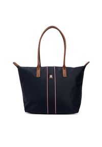 TOMMY HILFIGER - Tommy Hilfiger Torebka Popette Tote Corp AW0AW17706 Granatowy. Kolor: niebieski #4
