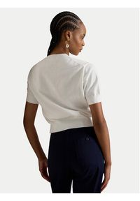 Polo Ralph Lauren Kardigan 211A12718001 Biały Regular Fit. Typ kołnierza: polo. Kolor: biały. Materiał: bawełna #5