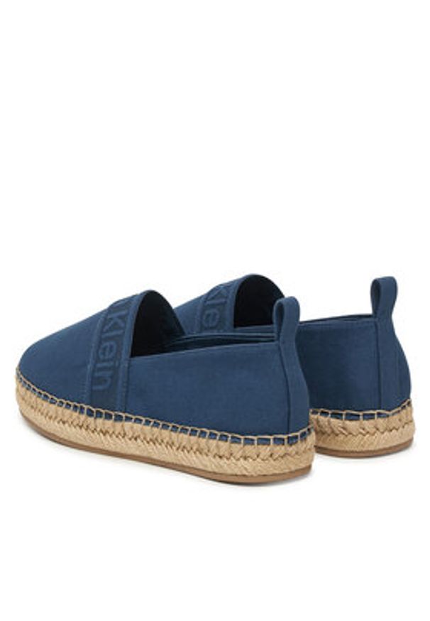 Calvin Klein Espadryle Oblique Espadrille Webbing HW0HW02934 Niebieski. Kolor: niebieski. Materiał: materiał