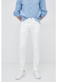 TOMMY HILFIGER - Tommy Hilfiger jeansy męskie. Kolor: biały #1