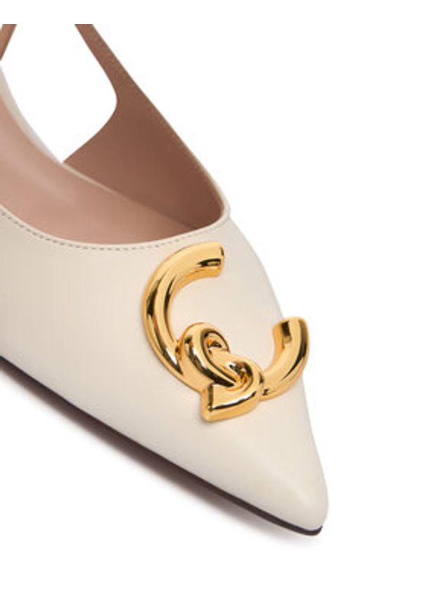 Coccinelle Baleriny C-Me E4 SB3 21 02 01 Biały. Kolor: biały. Materiał: skóra