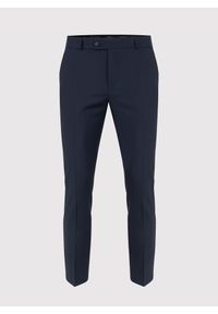 Pako Lorente - PAKO LORENTE – Granatowe spodnie męskie w kant. Kolor: niebieski. Materiał: wełna. Styl: elegancki, klasyczny #4